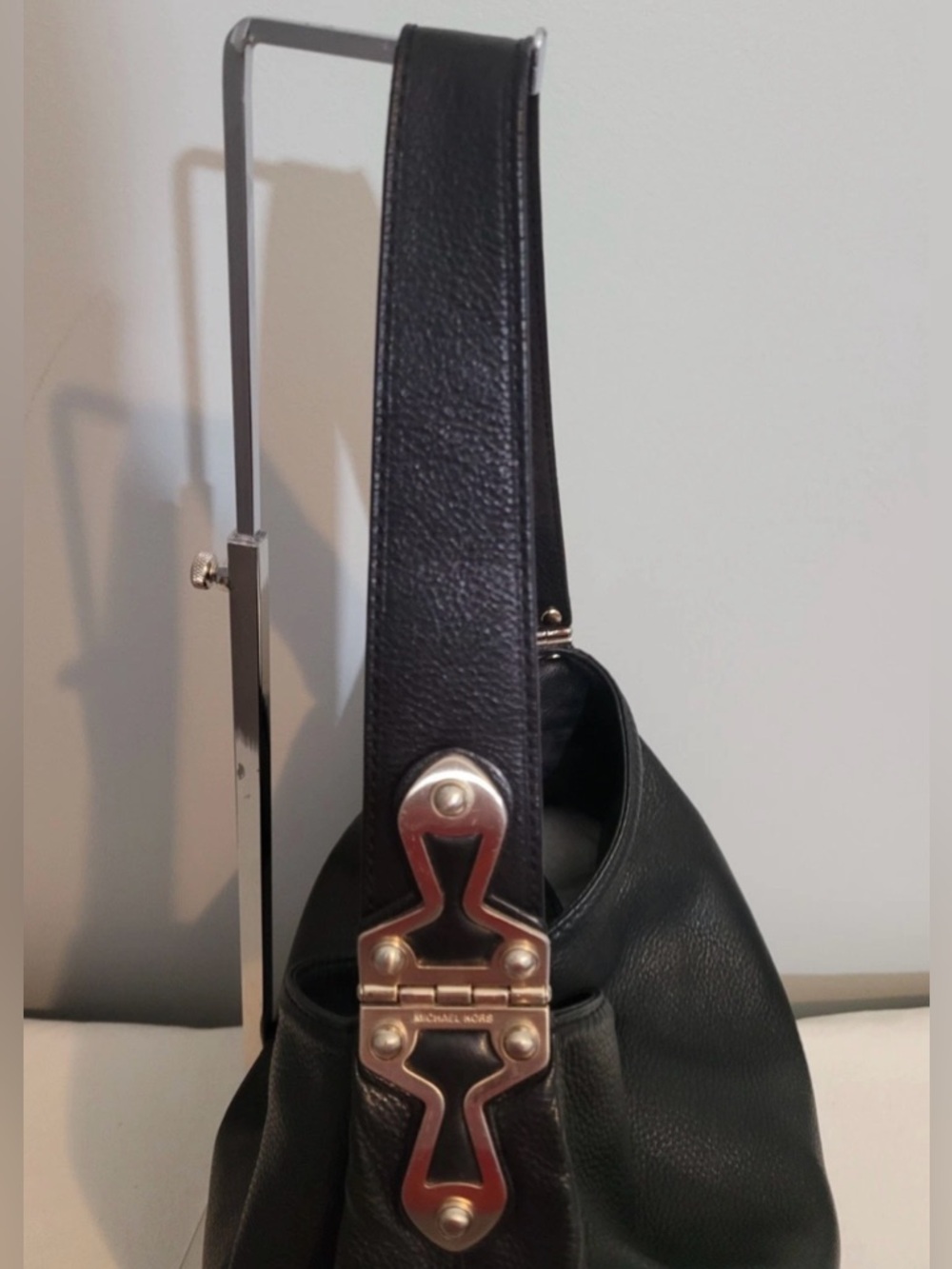 MICHAEL Michael Kors Joplin Hobo Shoulder Bag Black Leather - Picture 6 of 16